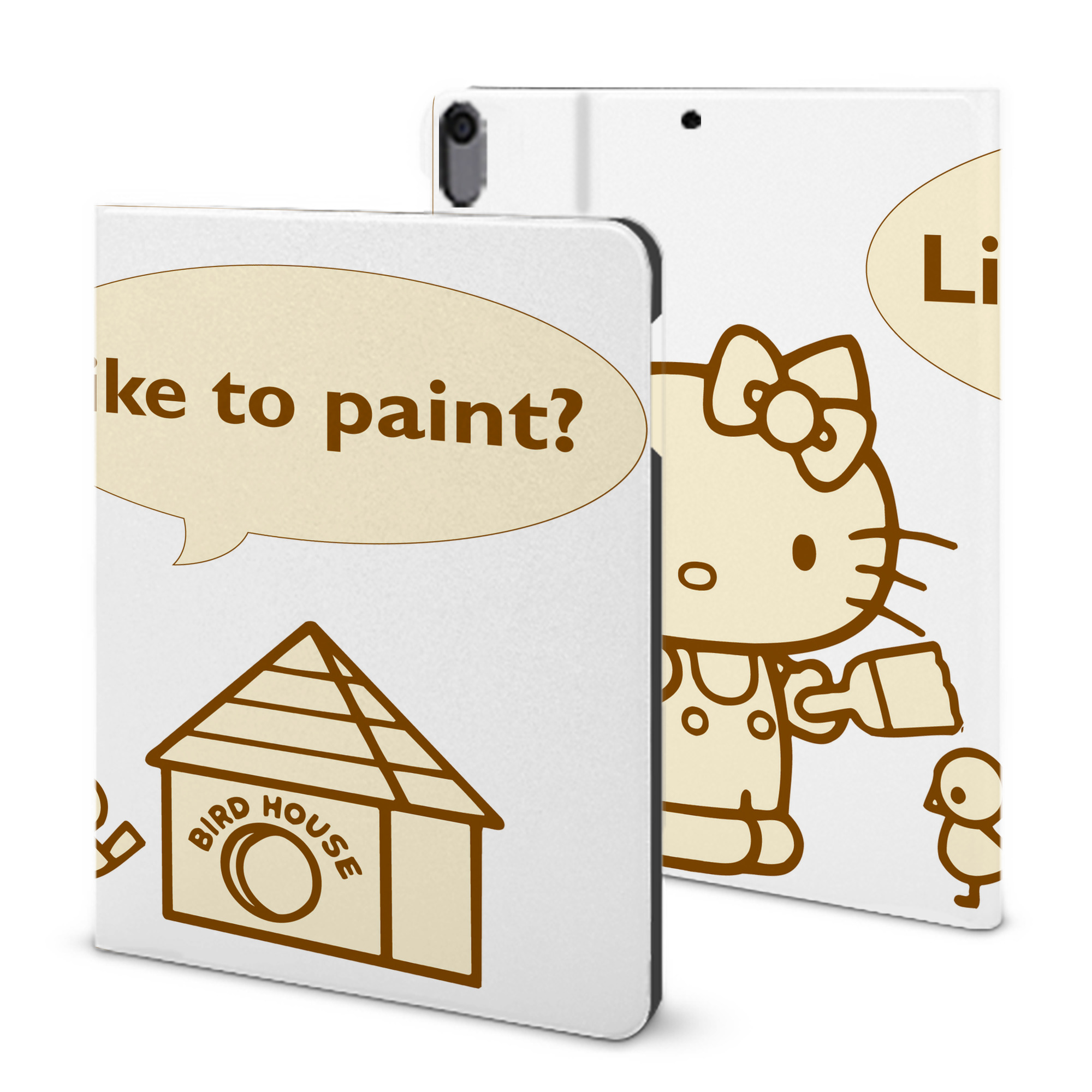 （画像用） Hello Kitty ハローキティ IPad ケース ブック型 PUレザー TPU 耐衝撃 軽量 薄型 ペン収納なし 全面保護 IPad 各モデル対応